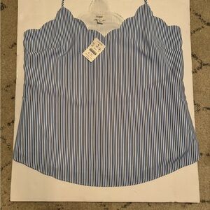 J. Crew Size 6 NWT Navy and White Striped Camisole
